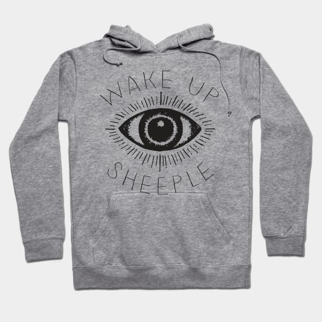 Wake Up Sheeple / Conspiracy Theorist Design Hoodie by CultOfRomance